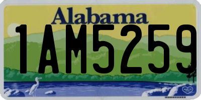 AL license plate 1AM5259