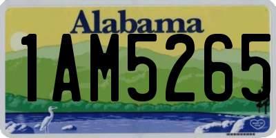 AL license plate 1AM5265