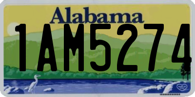 AL license plate 1AM5274