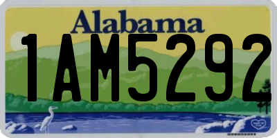 AL license plate 1AM5292