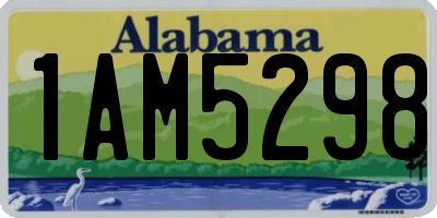 AL license plate 1AM5298