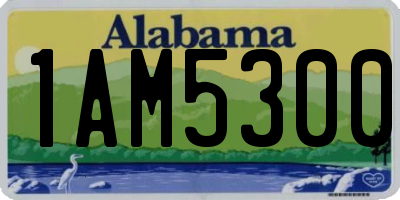AL license plate 1AM5300
