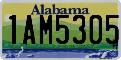 AL license plate 1AM5305