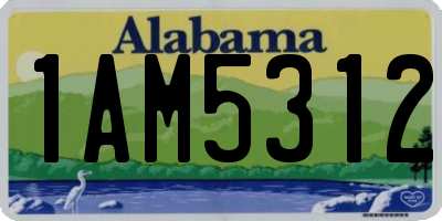 AL license plate 1AM5312