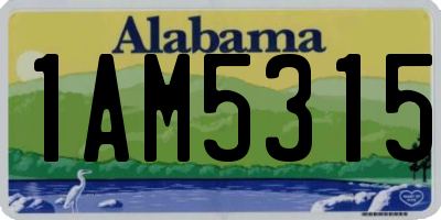 AL license plate 1AM5315