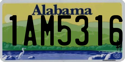 AL license plate 1AM5316