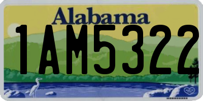 AL license plate 1AM5322