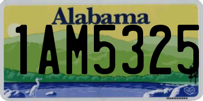 AL license plate 1AM5325