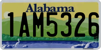 AL license plate 1AM5326