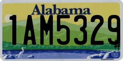 AL license plate 1AM5329