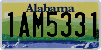 AL license plate 1AM5331