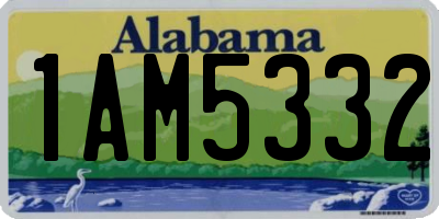 AL license plate 1AM5332
