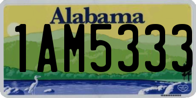 AL license plate 1AM5333