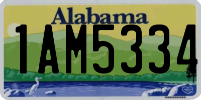 AL license plate 1AM5334