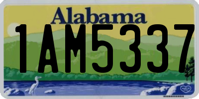 AL license plate 1AM5337