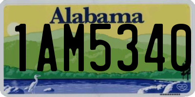 AL license plate 1AM5340