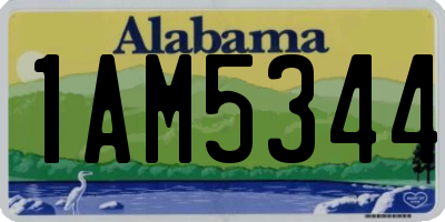 AL license plate 1AM5344