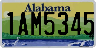 AL license plate 1AM5345