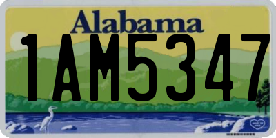 AL license plate 1AM5347