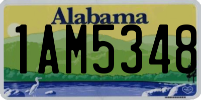 AL license plate 1AM5348