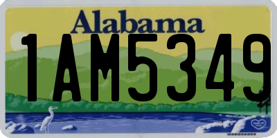 AL license plate 1AM5349