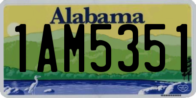 AL license plate 1AM5351