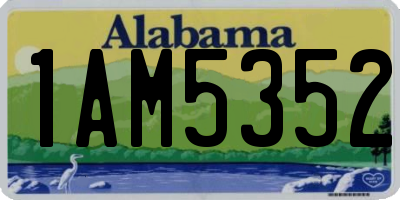 AL license plate 1AM5352