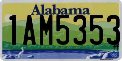 AL license plate 1AM5353