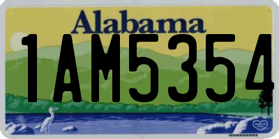 AL license plate 1AM5354