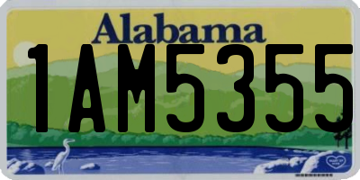 AL license plate 1AM5355