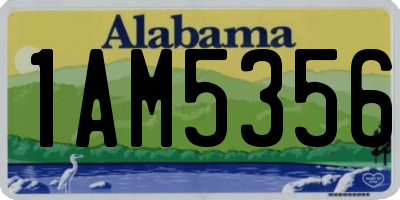 AL license plate 1AM5356