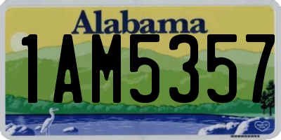 AL license plate 1AM5357