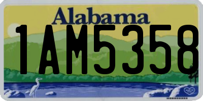 AL license plate 1AM5358
