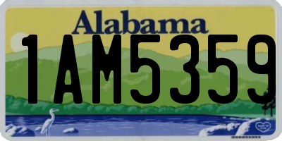 AL license plate 1AM5359