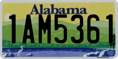 AL license plate 1AM5361