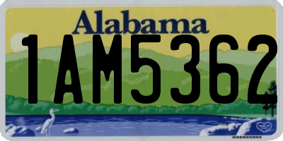 AL license plate 1AM5362