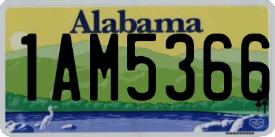 AL license plate 1AM5366