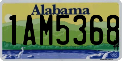 AL license plate 1AM5368