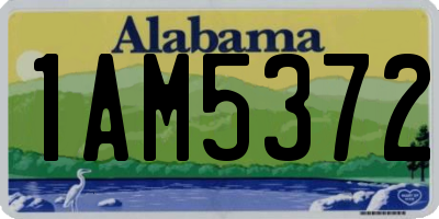 AL license plate 1AM5372