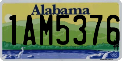 AL license plate 1AM5376