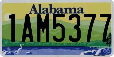 AL license plate 1AM5377