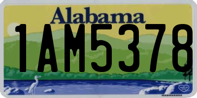 AL license plate 1AM5378