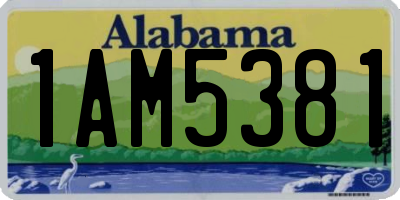 AL license plate 1AM5381