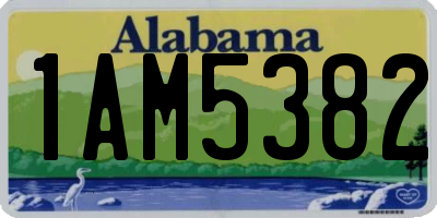 AL license plate 1AM5382