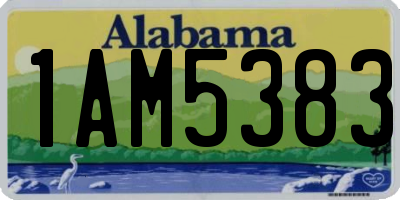 AL license plate 1AM5383