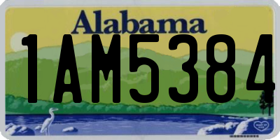 AL license plate 1AM5384