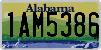 AL license plate 1AM5386