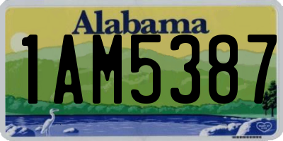 AL license plate 1AM5387