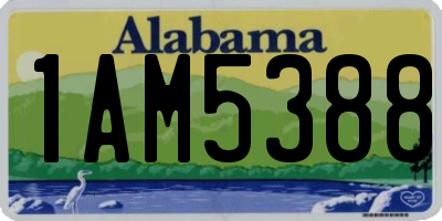 AL license plate 1AM5388