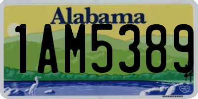 AL license plate 1AM5389